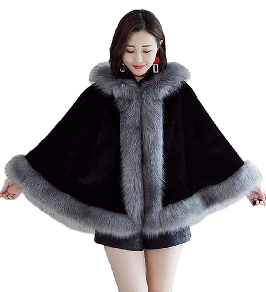 Amazon | [JinNiu] [ジンニュウ] レディース ケープ コート